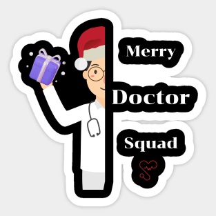 Merry Doctor Squad Sticker